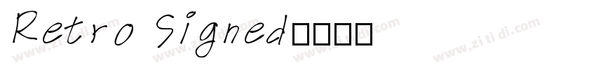 Retro Signed字体转换